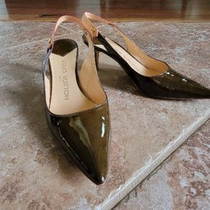 Pre-Owned Louis Vuitton Patent Leather Nude Pumps Size 39 US 8